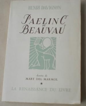 Paelinc et Beauvau. Roman. Dessins de Mary del Marmol. (= "Collection Miroirs". Volume 3). EA. Nu...