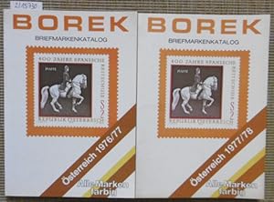 Imagen del vendedor de Borek Briefmarkenkatalog sterreich, Bosnien-Herzegowina. 53. Jahrgang 1976/77 u. 54. Jahrgang 1977/78 in zwei Bnden. a la venta por Versandantiquariat Trffelschwein