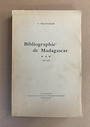 Bibliographie de Madagascar, 1934-1955
