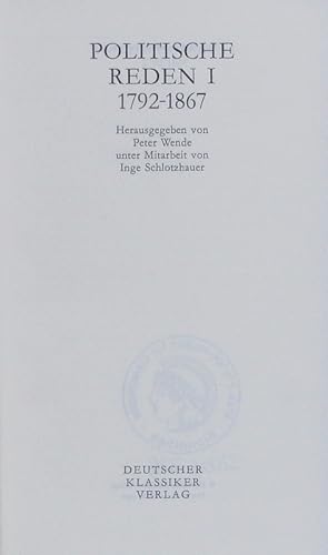 Seller image for Politische Reden. for sale by Antiquariat Bookfarm