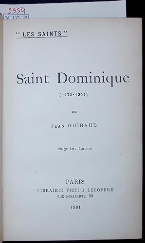 Image du vendeur pour Saint Dominique (1170-1221). mis en vente par Antiquariat Bookfarm