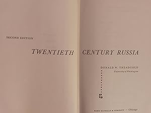 Bild des Verkufers fr TWENTIETH CENTURY RUSSIA. SECOND EDITION zum Verkauf von Antiquariat Bookfarm