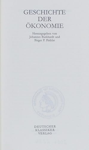 Bild des Verkufers fr Geschichte der konomie. zum Verkauf von Antiquariat Bookfarm