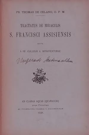Seller image for TRACTATUS DE MIRACULIS S. FRANCISCI ASSISIENSIS. for sale by Antiquariat Bookfarm
