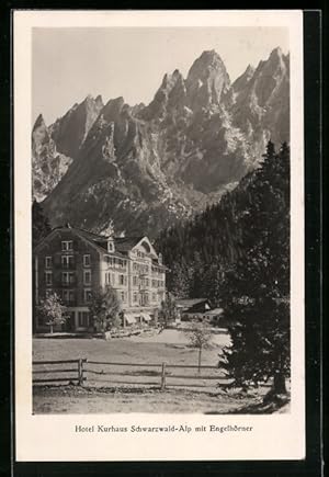 Ansichtskarte Meiringen, Hotel Kurhaus Schwarzwald-Alp mit Engelhörner