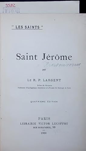 Image du vendeur pour Saint Jrme. Les Saints, QUATRIME DITION mis en vente par Antiquariat Bookfarm