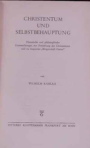 Bild des Verkufers fr CHRISTENTUM UND SELBSTBEHAUPTUNG. zum Verkauf von Antiquariat Bookfarm