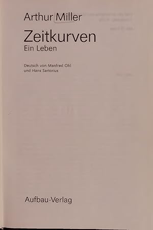 Seller image for Zeitkurven. Ein Leben for sale by Antiquariat Bookfarm