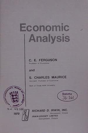 Image du vendeur pour Economic Analysis. mis en vente par Antiquariat Bookfarm