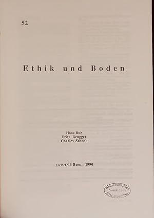 Seller image for Ethik und Boden. for sale by Antiquariat Bookfarm
