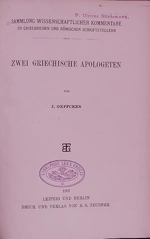 Seller image for ZWEI GRIECHISCHE APOLOGETEN. for sale by Antiquariat Bookfarm