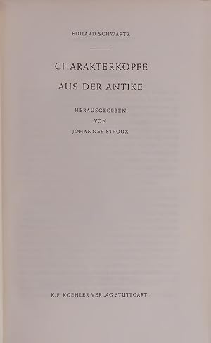 Bild des Verkufers fr CHARAKTERKPFE AUS DER ANTIKE. zum Verkauf von Antiquariat Bookfarm