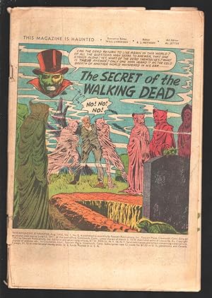 Imagen del vendedor de This Magazine Is Haunted #6 1952-Secret of the walking dead.-Witches-freaks-terror-human burial-Pre-code horror-P a la venta por DTA Collectibles
