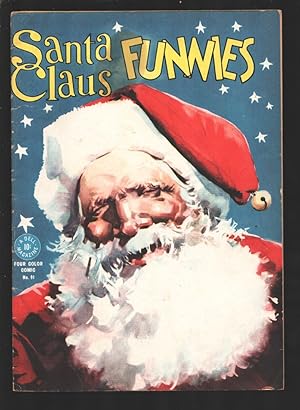 Santa Claus Funnies-Four Color Comics #91 1945-Del-Oskar Lebeck -Walt Kelly Christmas art-Light s...