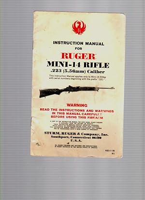 Instruction Manual for Ruger Mini-14 Rifle .223 Caliber MS1-179 R1