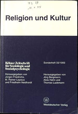 Bild des Verkufers fr Die Religion im Maelstrom der Reflexion - in: Religion und Kultur. Klner Zeitschrift fr Soziologie und Sozialpsychologie / Sonderhefte ; 33. zum Verkauf von books4less (Versandantiquariat Petra Gros GmbH & Co. KG)