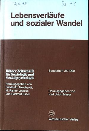 Imagen del vendedor de Wanderungen im Lebenslauf - in: Lebensverlufe und sozialer Wandel. Klner Zeitschrift fr Soziologie und Sozialpsychologie / Sonderhefte ; 31. a la venta por books4less (Versandantiquariat Petra Gros GmbH & Co. KG)