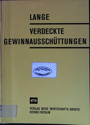 Bild des Verkufers fr Verdeckte Gewinnausschttungen : e. systematische Darstellung der Voraussetzungen und Auswirkungen. zum Verkauf von books4less (Versandantiquariat Petra Gros GmbH & Co. KG)