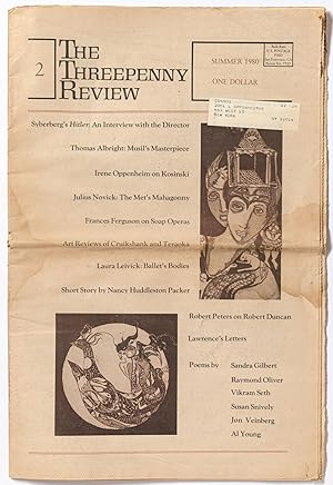 Seller image for The Threepenny Review - Volume I, Number 2, Summer 1980 for sale by Between the Covers-Rare Books, Inc. ABAA