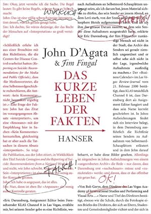 Seller image for Das kurze Leben der Fakten for sale by primatexxt Buchversand
