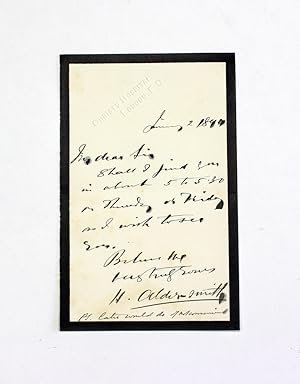 Seller image for An Original Hand Written Letter Signed by Physician Herbert Aldersmith for sale by Lasting Words Ltd