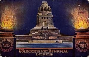 Bild des Verkufers fr Ansichtskarte / Postkarte Leipzig in Sachsen, Vlkerschlacht-Denkmal 1813-1913 zum Verkauf von akpool GmbH