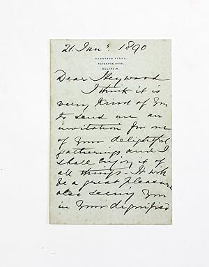Immagine del venditore per An Original Hand Written Letter Signed by General Sir Henry John Thoroton Hildyard venduto da Lasting Words Ltd