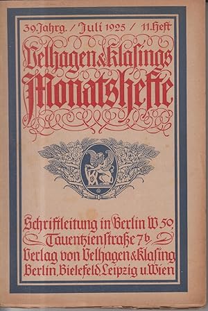Velhagen & Klasings Monatshefte. 39. Jahrgang, Juli 1925, 11. Heft.