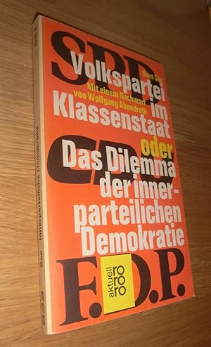 Immagine del venditore per Volkspartei im Klassenstaat oder Das Dilemma der innerparteilichen Demokratie venduto da Dipl.-Inform. Gerd Suelmann