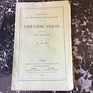 Etude sur CARLYLE . L' idéalisme anglais .