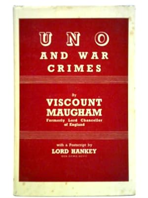 Seller image for U.N.O. and War Crimes for sale by World of Rare Books