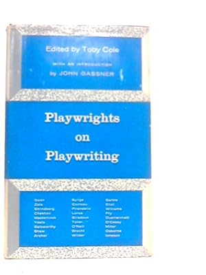 Bild des Verkufers fr Playwrights on Playwriting zum Verkauf von World of Rare Books