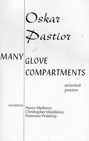 Immagine del venditore per Many Glove Compartments: Selected Poems (Dichten No. Five) venduto da A Cappella Books, Inc.