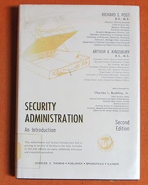 Image du vendeur pour Security administration;: An introduction, mis en vente par GuthrieBooks