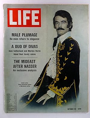 LIFE. International Edition.October 26, 1970. Vol. 49, No.9. Male Plumage. A duo of Divas. The mi...