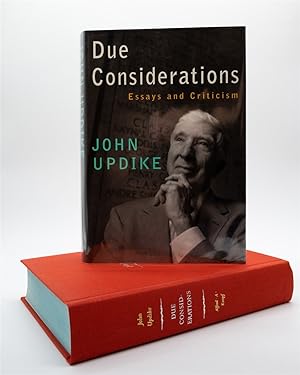 Seller image for Due Consideration: Essays and Criticism for sale by Rare Collections