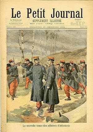 "LE PETIT JOURNAL N°215 du 30/12/1894" LA NOUVELLE TENUE DES OFFICIERS D'INFANTERIE / COMBAT ENTR...