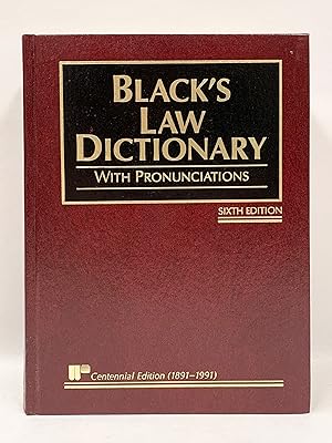 Seller image for Black's Law Dictionary with Pronunciations : Sixth Edition for sale by Old New York Book Shop, ABAA