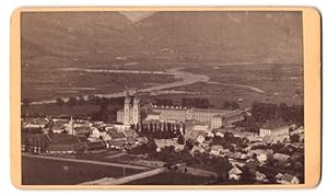 Fotografie Adalbert Kurka, Eisenerz, Ansicht Admont, Teilansicht der Stadt mit dem Stift Admont