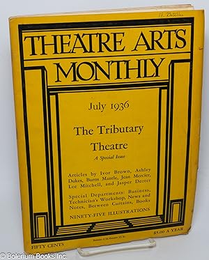 Bild des Verkufers fr Theatre Arts Monthly: vol. 20, #7, July, 1936: The Tributary Theatre: a special issue zum Verkauf von Bolerium Books Inc.