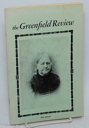 Seller image for The Greenfield Review: vol. 3, #1 for sale by Bolerium Books Inc.