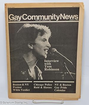 Imagen del vendedor de GCN: Gay Community News; the gay weekly; vol. 6, #45, June 9, 1979: Interview with Tom Robinson a la venta por Bolerium Books Inc.