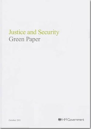 Image du vendeur pour Justice and security green paper (Cm.) mis en vente par WeBuyBooks