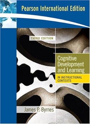 Image du vendeur pour Cognitive Development and Learning in Instructional Contexts: International Edition mis en vente par WeBuyBooks