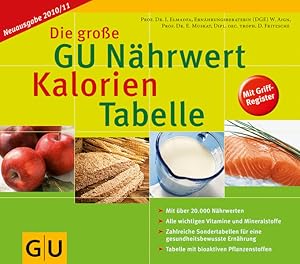 Imagen del vendedor de Die groe GU Nhrwert-Kalorien-Tabelle 2010/2011 a la venta por Versandantiquariat Felix Mcke