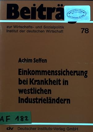 Imagen del vendedor de Einkommenssicherung bei Krankheit in westlichen Industrielndern. Beitrge zur Wirtschafts- und Sozialpolitik ; 78, 3/1980 a la venta por books4less (Versandantiquariat Petra Gros GmbH & Co. KG)