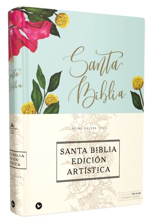 Reina Valera 1960 Santa Biblia Edición Artística, Tapa Dura/Tela, Floral, Canto con Diseño, Letra...
