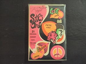Psychedelic Stick Ums 1960's In Orig Wrapper 21 Vinyl Pete Stickers