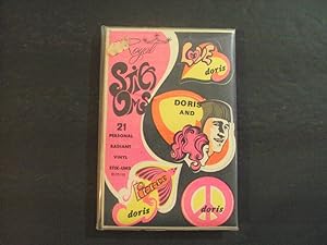 Psychedelic Stick Ums 1960's In Orig Wrapper 21 Vinyl Doris Stickers