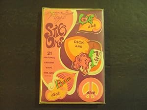 Psychedelic Stick Ums 1960's In Orig Wrapper 21 Vinyl Dick Stickers